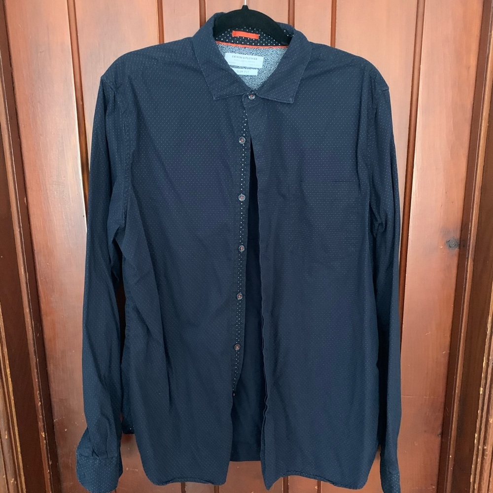 Denim & Flower button down XL slim fit